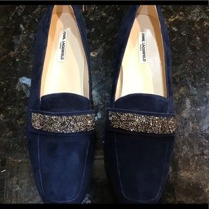 Karl Lagerfeld Indigo blue loafers 9.5 Never worn